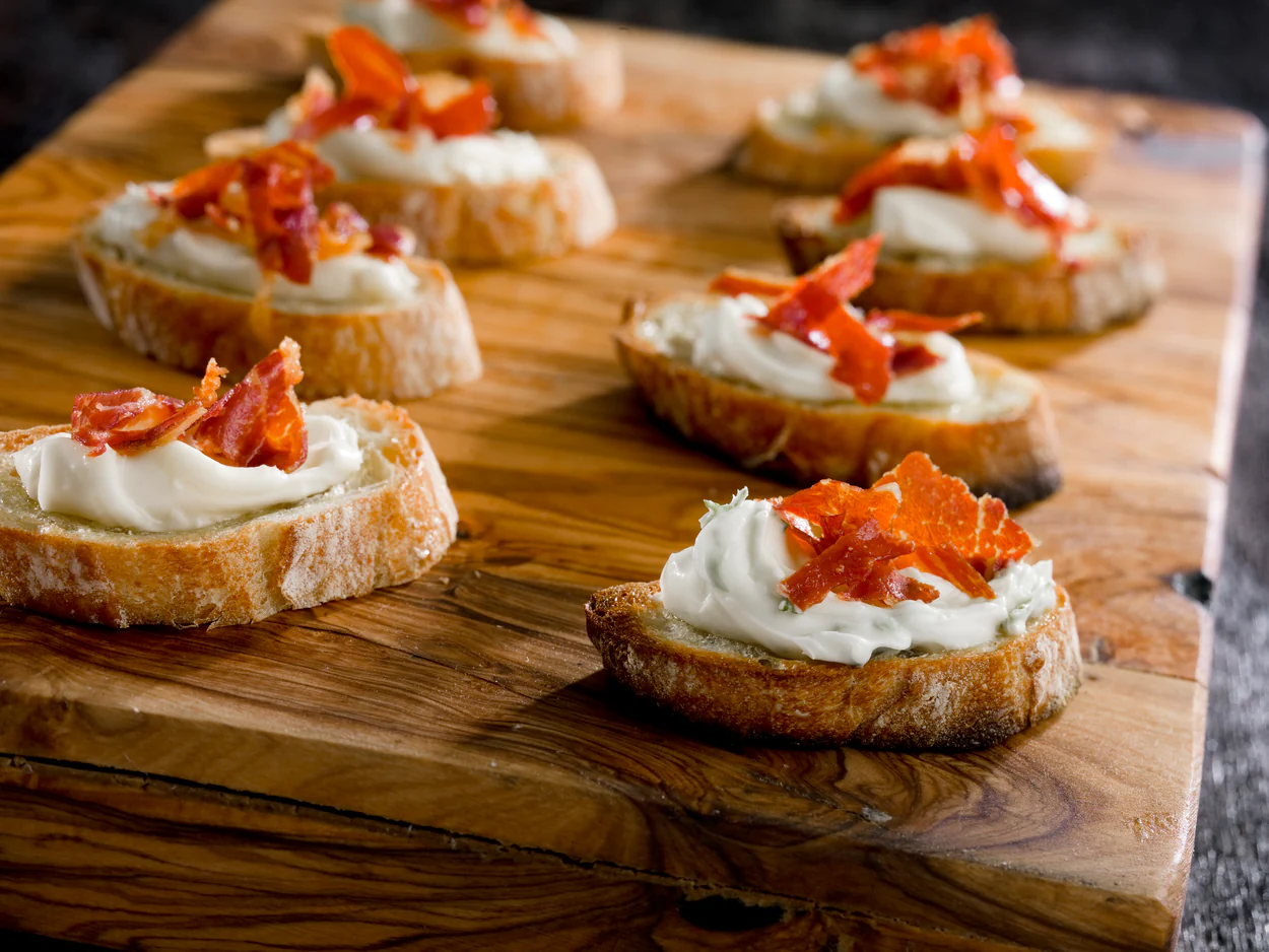 Cantaloupe & Prosciutto Crostini