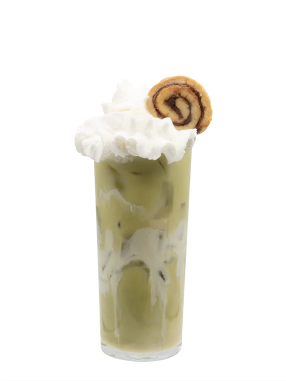 Frosted Cinnamon Bun Iced Matcha