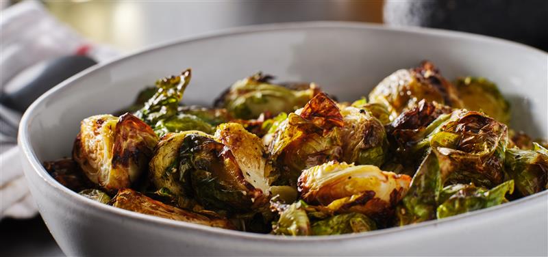 Hot Honey Glazed Brussel Sprouts
