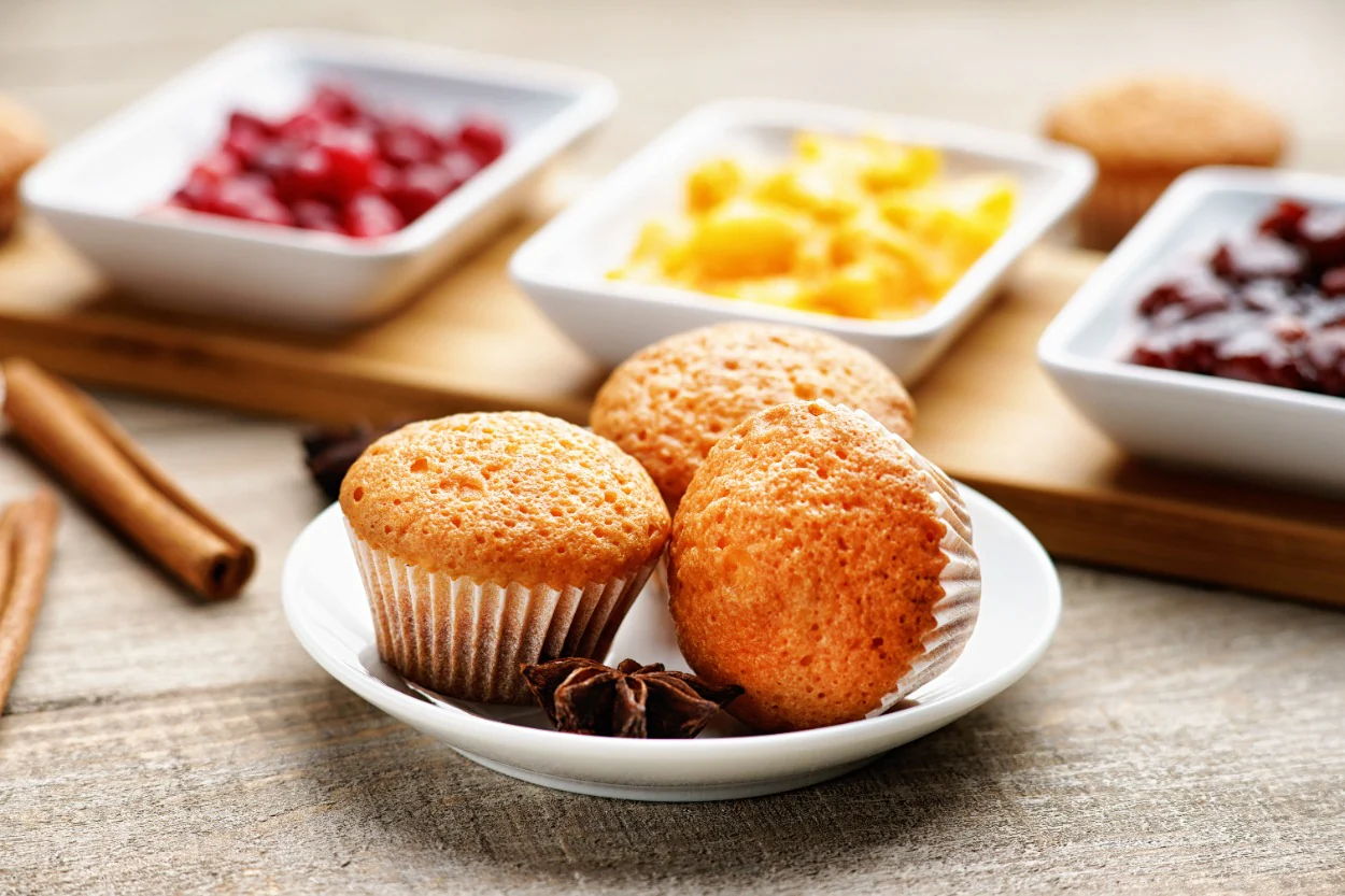 Peach & Cherry Muffins